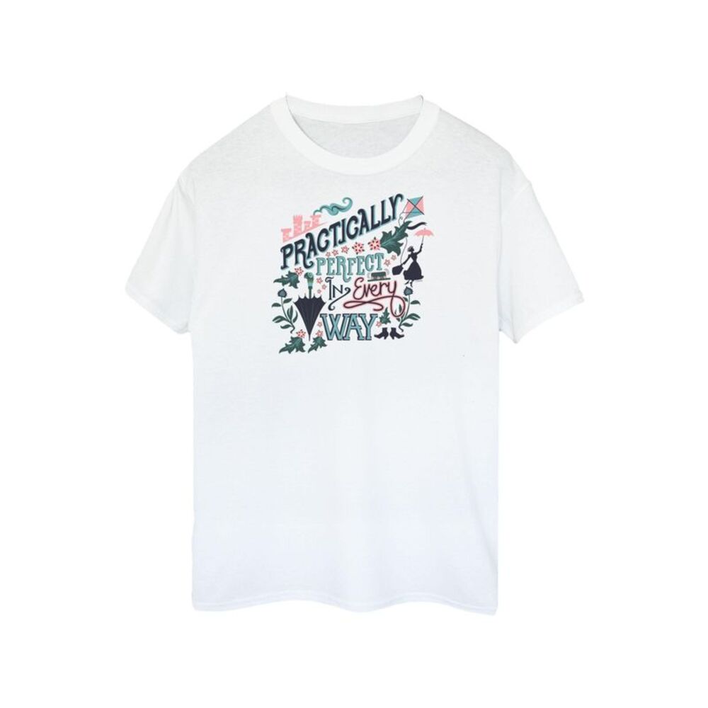 Mary Poppins Womens/Ladies Practically Perfect In Every Way Cotton Boyfriend T-S